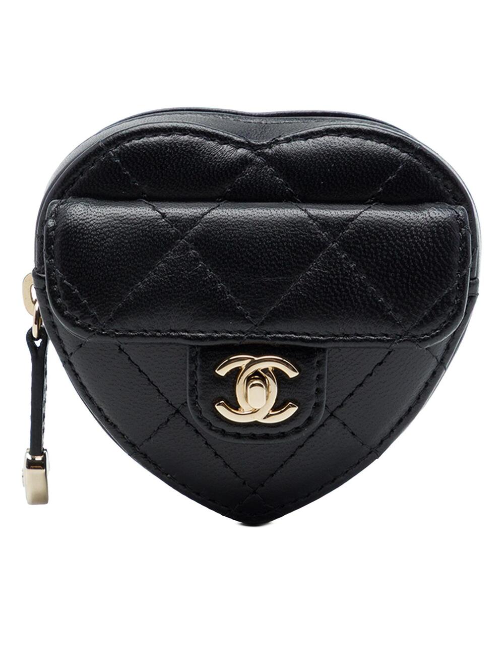 Chanel Lambskin Cc In Love Heart Zipped #375384C13B